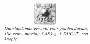 Dukaat muntgewicht Duits 18e eeuw.jpg