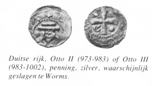 Roomse rijk otto II of III penning.jpg