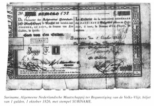 Suriname Algemeene Nederlandsche mij 1 gld 1826.jpg