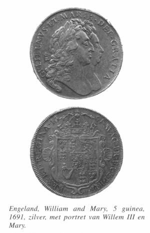 Guinea willem III van Oranje en Mary 5 guinea 1691.jpg