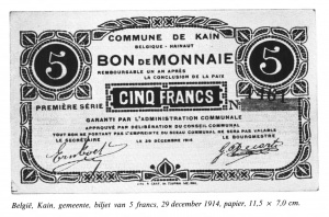 Belgie noodbiljet kain 5 frank 1914.jpg