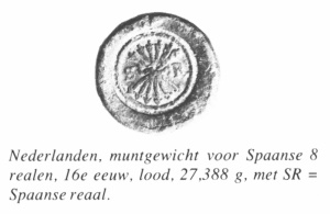 SR muntgewicht lood spaanse reaal 16e eeuw.jpg