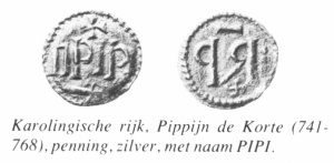 Karolingische muntslag pippijn de korte penning.jpg
