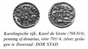Karolingische muntslag dorestad penning voor 793.jpg