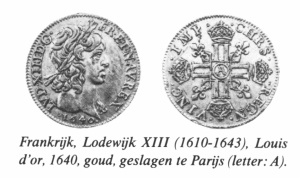 Frankrijk louis d or lod XIII 1640.jpg