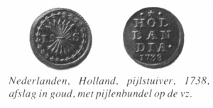 Pijlstuiver holland 1738 afslag in goud.jpg