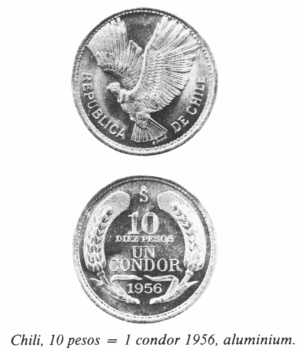 Peso chili 10 pesos 1 condor 1956.jpg