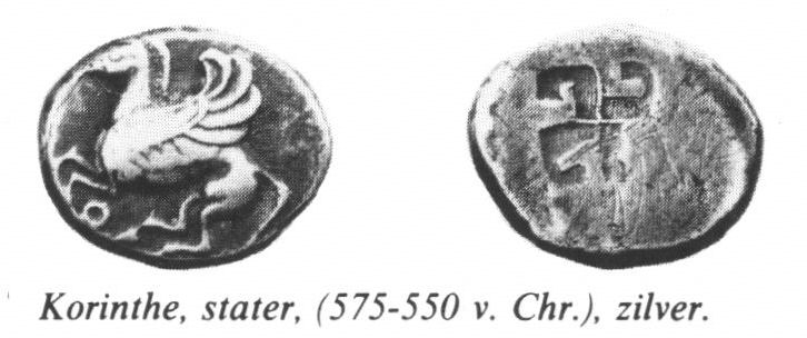 Bestand:Korinthische muntvoet incusum pegasus.jpg
