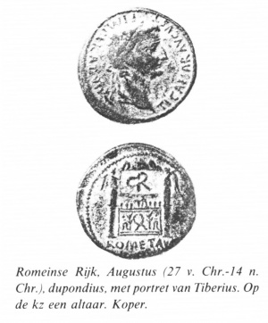 Romeinse muntwezen dupondius Augustus.jpg