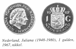 Nederlland juliana 1 gld 1967 nikkel.jpg