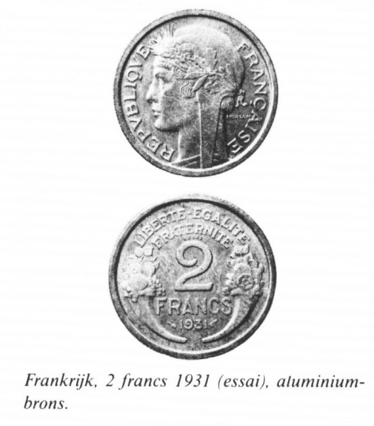Bestand:Aluminiumbrons framkrijk 2 francs 1931.jpg