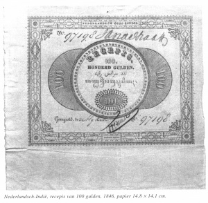 Zilverrecepis nederlandsch indie 100 gld 1846.jpg