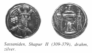 Sassaniden shapur II drahm.jpg