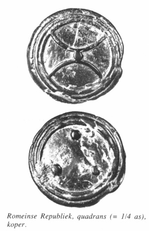 Romeinse muntwezen quadrans uit de republiek.jpg