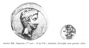 Romeinse rijk Augustus denarius 104.jpg