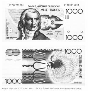 Nationale bank van belgie 1000 fr 1981 Getry.jpg