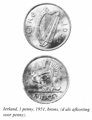 Dieren op munten penny ierland.jpg